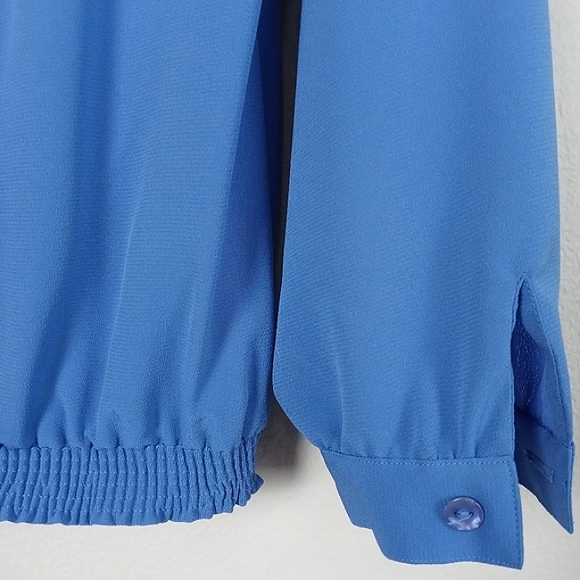 Vintage DaRue for Drapers & Damons Long Sleeve Blouse Padded Shoulder Size 12 - Picture 4 of 8